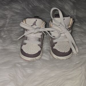 Kids White and Gray Sneakers
